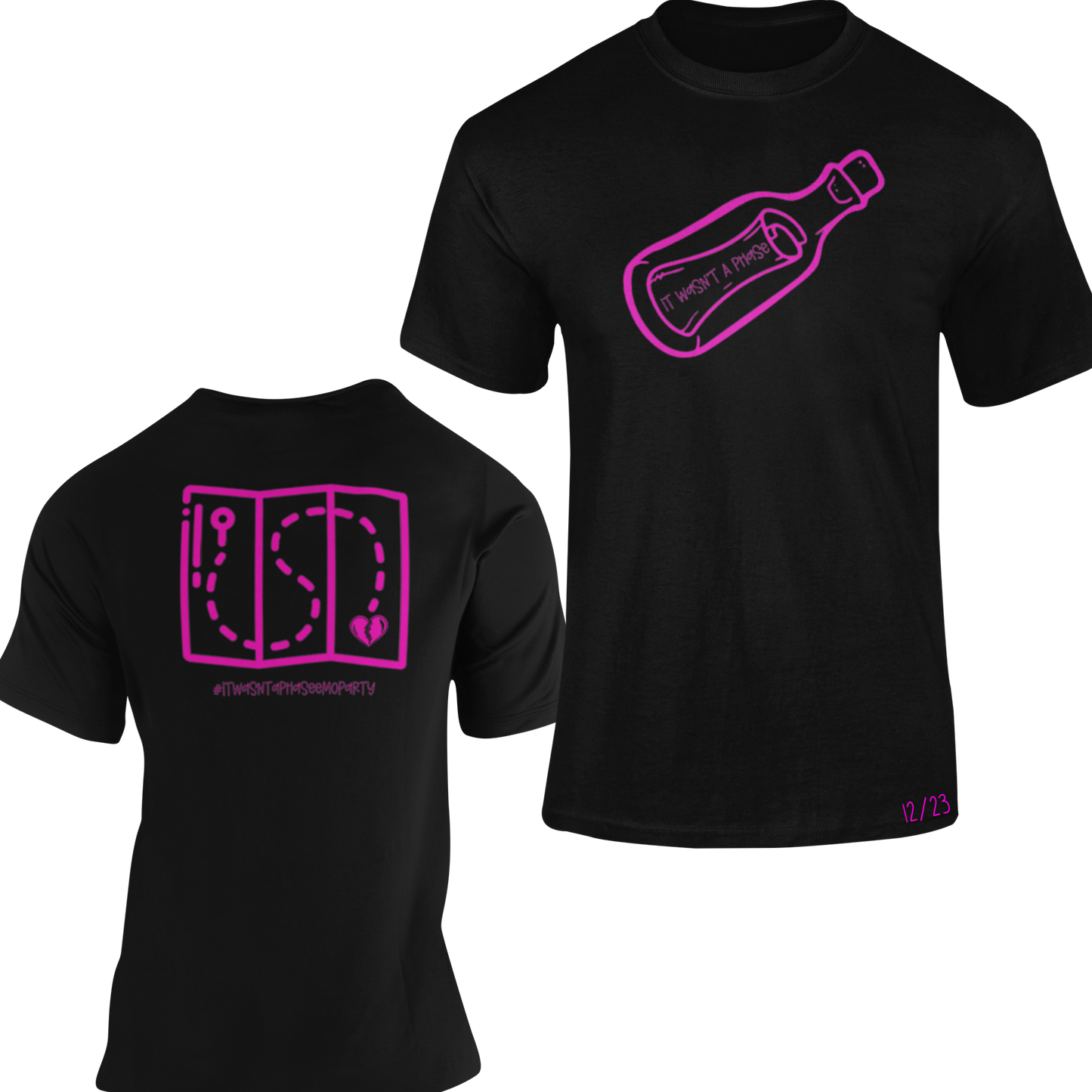 It Wasn't A Phase Shirt Black and Pink